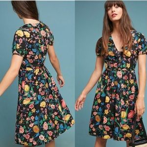 Maeve by Anthropologie floral butterfly pattern dress Size 8